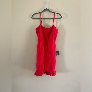 Lulus NWT red ruffle dress super elegant retails $60